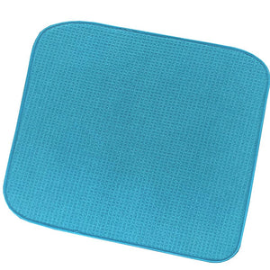 M-s Cloth Microfiber Dish Plate Drying Mats Kithcen Super Absorbent Lake blue 16inch X 18inch