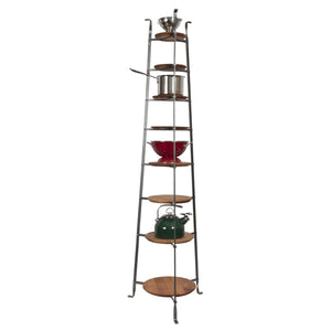 8-Tier Gourmet Cookware Stand w/ Alder Shelves - Enclume Design Products