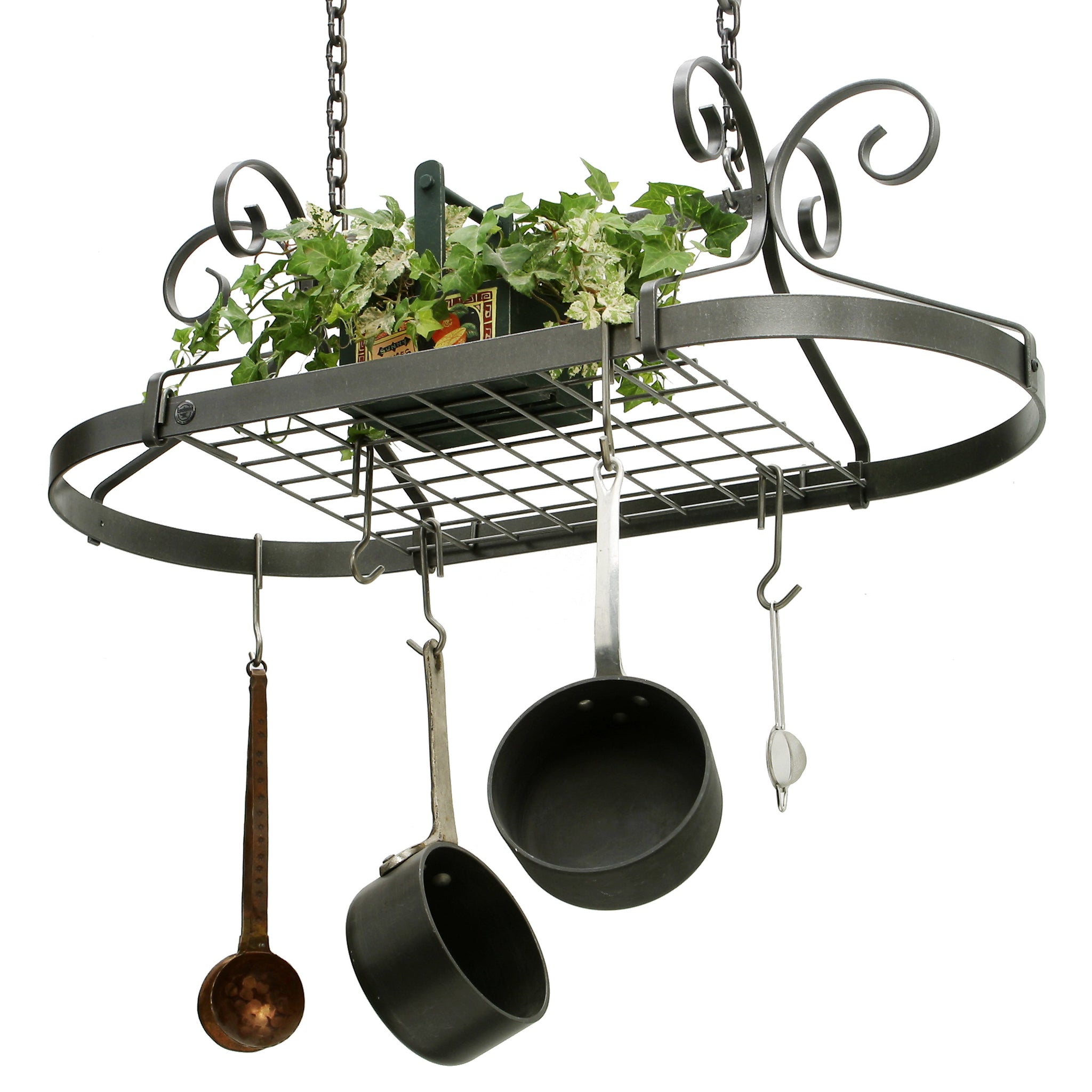 Scrolled Oval Rack Hammered Steel (Unassembled) - Enclume Design Products