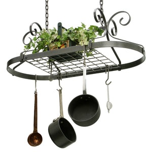 Scrolled Oval Rack Hammered Steel (Unassembled) - Enclume Design Products