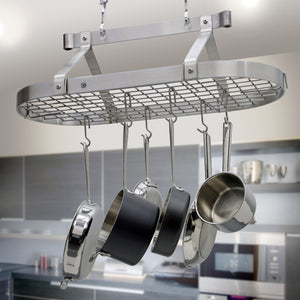 Oval Ceiling Pot Rack w/ Hooks - Enclume Design Products