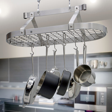 Oval Ceiling Pot Rack w/ Hooks - Enclume Design Products