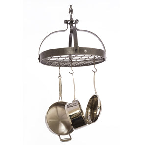 Dutch Crown Ceiling Pot Rack w/ 18 Hooks (12 Angled & 6 Straight) - Enclume Design Products