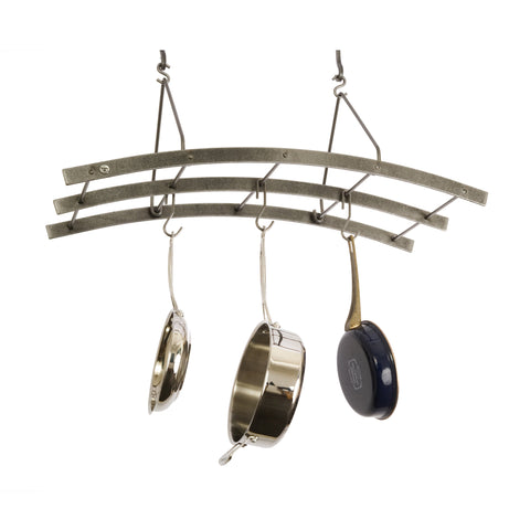 Reversible Arch Ceiling Pot Rack Hammered Steel - Enclume Design Products