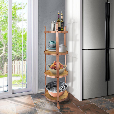 4-Tier Round Designer Stand Hammered Steel (Unassembled) - Enclume Design Products