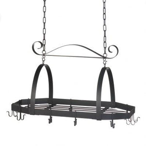 Octagonal Hanging Black Iron Pot Rack 10015251 Free Shipping