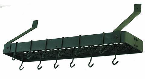 Old Dutch 36" x 9" Bookshelf Pot Rack Graphite