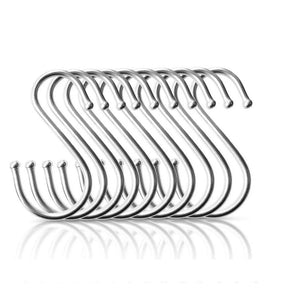 Round S Hooks - Kitchen Pot Racks Hook 10 Pack Set