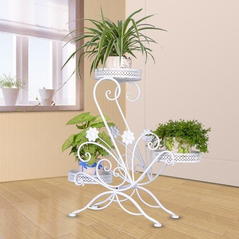 Balcony Living Room Metal European Style Multifunctional Modern Plants Flowerpot Rack Shelves Green Flower Shelf Decoration